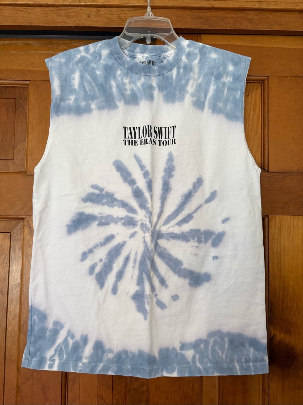 Taylor Swift The Eras Tour Men’s Tie-Dye Muscle Tee - Blue/White